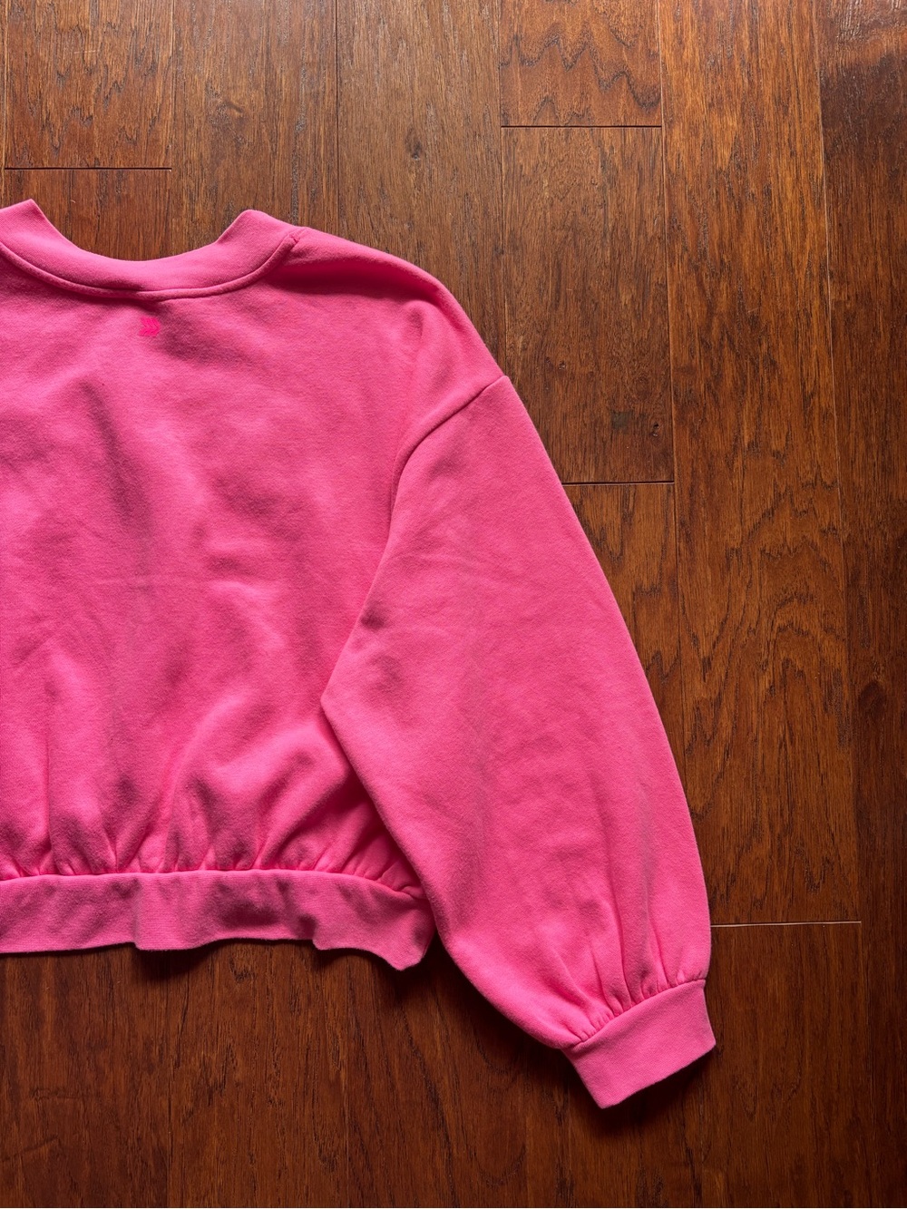 All in Motion Hot Pink Cropped Après Sport Crewneck Sweatshirt | Size L - Picture 8 of 12